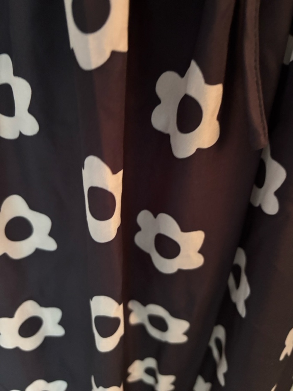 Women’s Floral Smocked Midi Dress - Brown and Cream - Picture 3 of 4